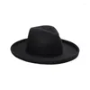 Basker h￶sten vinter ull jazz vintage mode casual topp hatt f￶r kvinnor bred gr￤l fl￤sk paj fedora fascinator hattar