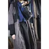 Women's Trench Coats Women Loose Vintage Linen Coat Outerwear Ladies Retro Autumn Long Female Flax 2022