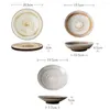 Учетные наборы посуды винтажные столовые приборы наборы блюда ручной работы керамический обеден