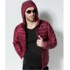 Homens para baixo parkas jaquetas de pato branco portátil casaco com capuz ultraleve inverno para quente à prova de vento 5xl 6xl 221114