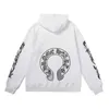 Mens Fashion Luxury Sweatshirts Ch Designer Hoodies Zipper Sanskrit Graffiti Hooded tröja Cross Pullover Hoodie Casual Women Coat 1C6F