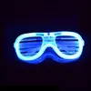 Party-Masken, Party-Masken, Hochzeitsmaske, Brille, Unterhaltung, lustige Tricks, Spielzeug, LED-Blink-Shutter, leuchtendes Blindglas mit Batterie, 13 DHRIP