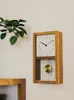 Relojes de pared estilo japonés Relo retro sala de estar dormitorio de municipio creativo cuarzo péndulo decoración del hogar klok gif