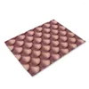 Tapis de table motif géométrique coloré napperon en lin de coton tapis de salle à manger coussin d'isolation thermique sous-verres de boisson accessoire de cuisine 42 32 cm