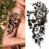 Temporary Tattoos 100 Piece Wholesales Waterproof Temporary Tattoo Sticker Wolf Tiger Skull Snake Flower Body Arm Henna Fake Sleeves Man Women 221102