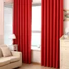 Curtain Black Red Semi Shading Solid Color Simple Soft Vertical Living Room Bedroom Comfortable