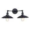 Wall Lamps Loft Style Double Head Iron Sconce Edison Industrial Vintage LED Light Fixtures Adjust Bedside Lamp Lighting