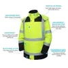 Vente en gros haute visibilité 4-en-1 veste de sécurité imperméable vestes de sécurité de construction pour hommes