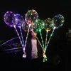 LED-Dekoration Bobo-Ballon mit 31,5-Zoll-Stick, 3 m lange Schnur, Ballonlicht, Weihnachten, Halloween, Geburtstag, Luftballons, Party-Dekoration