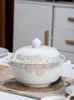 Kase sofra seti yemekler ve eve ev taşınmasında jingdezhen aşırı sırlı renkli figür Çin yüksek kaliteli kemik çin kase