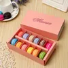 Colorful Macaron Box Holds 12 Cavity 20x11x5cm Food Packaging Gifts Paper Party Boxes For Bakery Cupcake Snack Candy Biscuit 1114