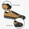 Homens costura sapatos de tênis personalizados pintados à mão Moda feminina Moda Low Cut Rushable Treinador de corrida de caminhada respirável