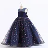 Mignon rose dentelle petits enfants robes de demoiselle d'honneur princesse bijou cou tulle appliques bouffantes florales formelles porte la robe de communion de fête