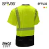 wholesale chemises de sécurité en microfibre t-shirt réfléchissant haute visibilité pour hommes travailleur de la construction porter t-shirt chemises à col