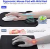 Tampon de souris en gel ergonomique avec support de poignet avec une base PU sans glissement pour travailler pour étudier le soulagement de la douleur facile à taper facile