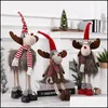 Weihnachtsdekorationen Große stehende Elchpuppe mit Lichtern Weihnachtsgeschenk für Kind Rentier Navidad Ornamente Home Decor 220512 Drop D Dhetx