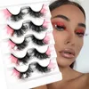 Nouvelle extension de cils de Noël Moelleux Neige Paillettes Épais Bande Complète Cils Dramatique Effet 3D Bouclés Naturel Faux Cils