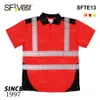 promotion safety workwear traffic uniform for men outdoor high visibility short sleeve polo shirt with black bottom uniform ppe