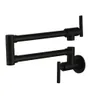 Rolya Matte Black Pot Filler Kitchen Faucet Wall Mounted Extendable Sink Tap4388998