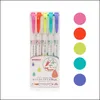 Markers Jianwu 25Color 5pcs/Set Japan Zebra WFT8 Milde voeringborstel Pen Creatieve limiet Dubbele hoofd Marker Schoolbenodigdheden briefpapier DHNP2