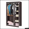 Supports De Stockage Racks Armoire De Placard À Vêtements Portable Avec Tissu Non Tissé Et Tige De Suspension Rapide Facile À Assembler Taille Sombre 67 19 Dhmqd