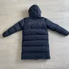 Trapstar London JacketPuffer kurtka puchowa błyszczące czarne parki mężczyźni kobiety Irongate odpinany haftowany płaszcz z kapturem