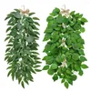 Flores decorativas parede pendurada folha de salgueiro falso realista sem desbaste sem murcas Bendable Clear Vines Simulation Plant Home Decor