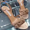 Aquazzura Sandals Damskie galaktyczne kwiat płatka kryształ ozdobny pasek z tyłu skóra 9.5 sukienka wysokie obcasy Płaskie palce projektanta projektanta ślubnego