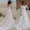 Vestios de novia koronki w górę A-line ślubne suknie ślubne