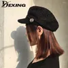 Ball Caps Women Hat Fashion Gold Tride Tweed Baseball Cap Ladies военные крутой моряк винтаж Студент Берет