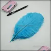 Decorative Flowers Wreaths Ostrich Feather 1 Pack/100 Pcs 1520Cm Festival Wedding Decoration Party Table 12 Colors Craft Supply 14 Dhkrx