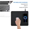 PU Leather Wireless Charging Keyboard Pad Game Office Desk Mouse Mat Can Customized