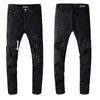 2022 designer boy jeans fitted jean hip-hop fashion zipper hole wash white jean pants retro torn stitching design motorcycle riding cool slim ripped pant for men 28-40