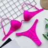 Sexy V-bar Bügel-BH Cup Tanga Bikini Frauen Bademode Weiblichen Badeanzug Zwei-stück Bikini set Brasilianische Bade