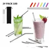 Coloured Drink Paper Straws Cut Gold Striped 61 Color Eco friendly Drinking BobaTea Cocktail Straw Cartoon Glass Reusable stainless steel straw straight and bent