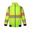 산업 반사 안전 조끼 커스텀 프라이빗 라벨 하이브 건설 안전 조끼 남성을위한 지퍼 반사 재킷