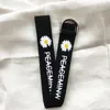 Пояс 2022 Мода Daisy Print Women Belt World World Peace Canvas для конфеты летние джинсы джинсы двойной пряжки пояс