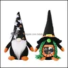 Autres fournitures de fête de fête Gnomes Poupée sans visage Fournitures de fête d'Halloween Rudolph Black Plush Dolls Child Intéressant Toy Decorat Dhf0L