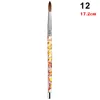 Nail Art Kits 2022 Brush Acrylic UV Gel Glitter Painting Brushes Crystal Handle Nylon Carving Flower Pens For