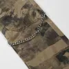 Jeans da uomo 2021 Decorazione catena all'aperto Camouflage Uomini dritti Cargo Jeans Pantaloni Casual Allentati Pantaloni tattici militari Pantni Uomo T221102