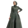 Arabic Dubai Prom Dresses Bead and Sequin Caftan Formal Gown Ruffles Organza Skirt robe de soiree