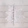 Decoraciones navideñas Copo de nieve Colgante Copos de nieve Guirnalda de árbol 3D Adornos huecos Colgante de papel Cardbord Adorno estereoscópico Banner