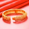 Bangle 1Pcs Braclet Gioielli di lusso color oro Braccialetti etiopi africani per le donne Dubai Bracciale Regali di nozze per feste regolabili