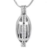 Pendant Necklaces Wholesale Silver Plated Hollow Out Pearl Cage Jewelry Gifts For Girls Lady Women P147