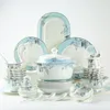 Bols Bol et plat ensemble ménage Jingdezhen céramique os porcelaine vaisselle costume entrée européenne Lux Style combinaison