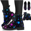 Impressão digital outono Lady High Top Skull Pattern Boot 2021 BOTAS BRITÂNICAS DE MODA DE MAIGHA PU K78