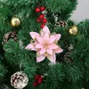 Christmas Decorations 1pcs Glitter Artifical Flower Tree Decoration For Home Fake Xmas Ornament Year Decor 2022 Navidad