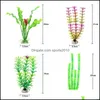 산호 37cm 인공 수중 공장 수족관 어항 장식 녹색 보라색 물 잔디보기 장식 1490 T2 드롭 델리 DHPDW