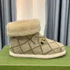 Winter wollen laarzen mode dames schoenen dikke bodem suède letter schoenen platform koude weerstand ontwerper schoen warmte retentie vrouw kort