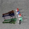 narguilés Bang en verre de 6,1 pouces avec des pointes de quartz de 14 mm Keck Clip Silicone Container Reclaimer bong Kit pour fumer